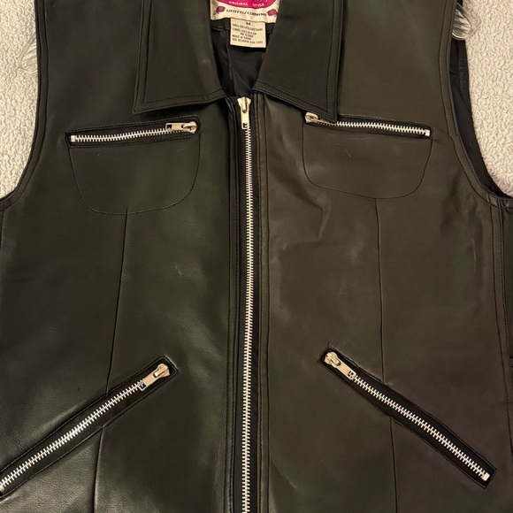 Highway Jackets & Blazers - Stylish Black Leather Vest with Zipper Accents